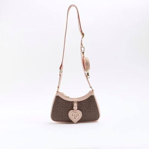 Black RI monogram cross body bag