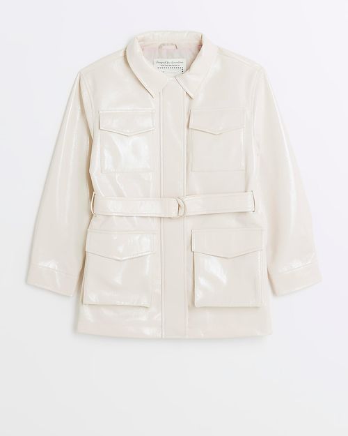 River Island Girls Cream Faux...