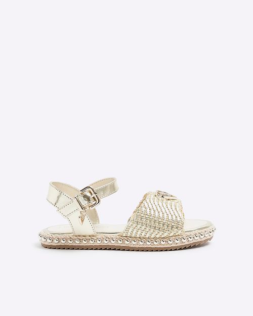 River Island Girls Gold Woven...