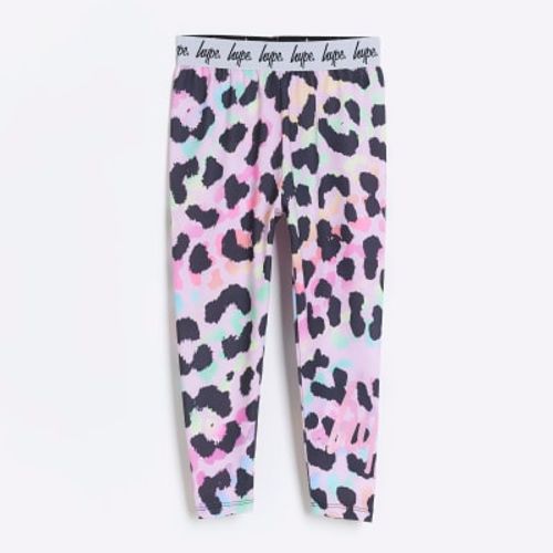 Girls pink HYPE ombre leggings