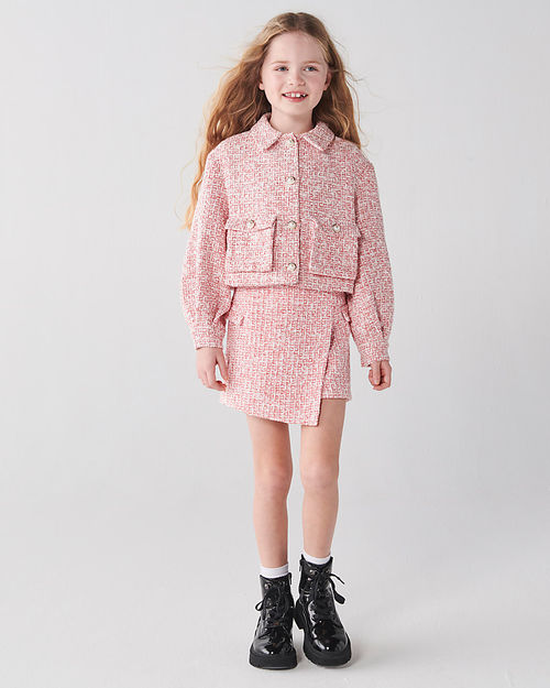 River Island Girls Red Boucle...