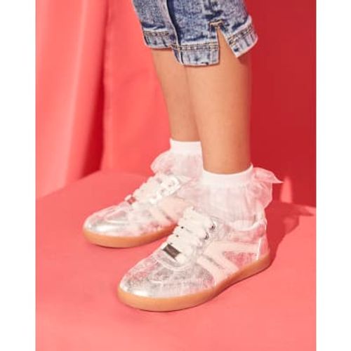 River Island Girls Silver Metallic Trainers