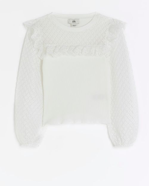 River Island Girls White Lace...