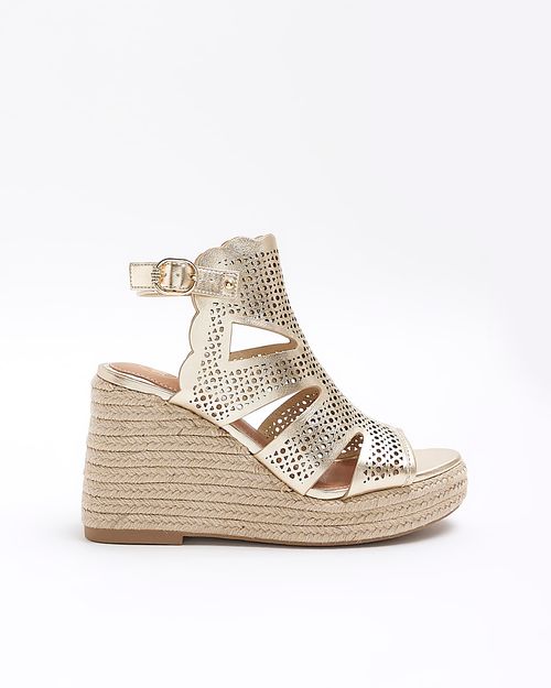 River Island Womens Gold Cut...