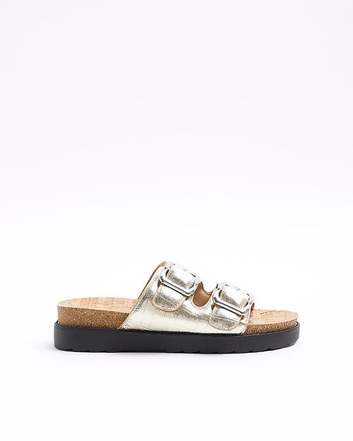 River Island Womens Gold Wide...