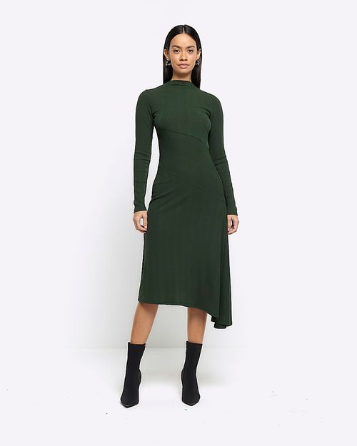 River Island Womens Green Rib...