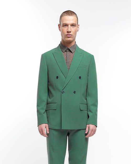 Mens River Island Green Slim...