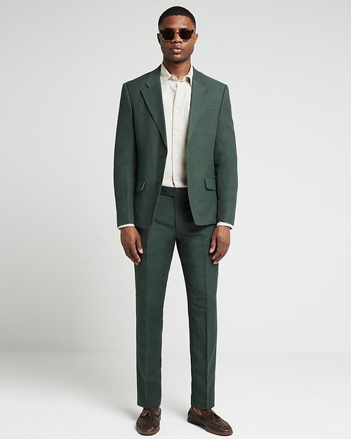 Mens River Island Green Slim...