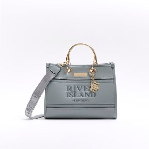 Black embossed RI tote bag