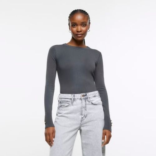 River Island Womens Grey Fine...