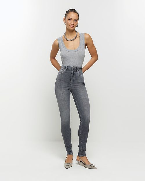 River Island Womens Grey High...