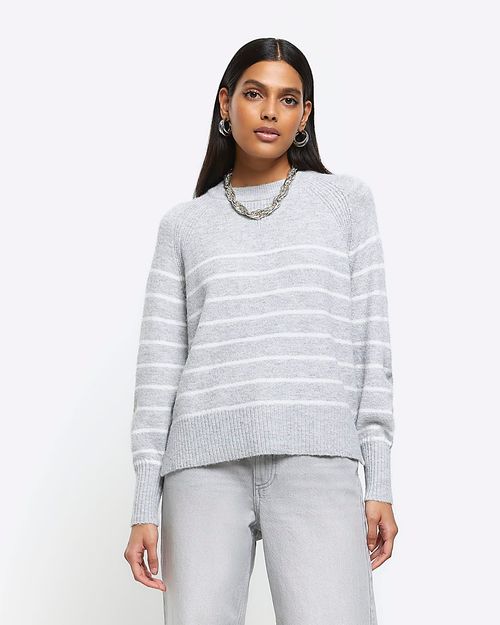 River Island Womens Grey Knit...