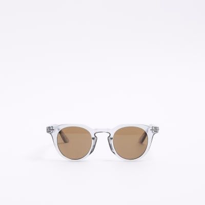 River Island metal sunset lens sunglasses in black | ASOS