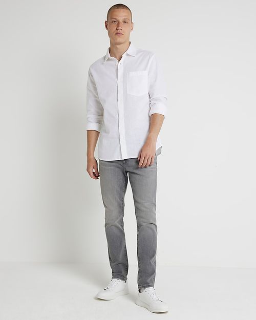 Mens River Island Grey Skinny...