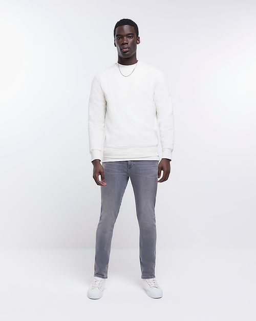 Mens River Island Grey Skinny...