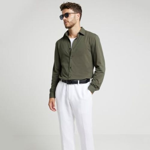 Mens River Island Khaki Slim...