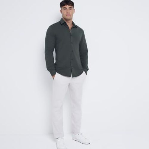 Mens River Island Khaki Slim...