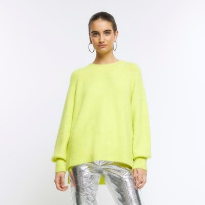 Ladies lime green jumper 2025