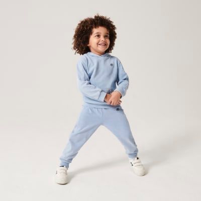 River Island Mini Boys Blue Ri Hoodie And Joggers Set 30.00