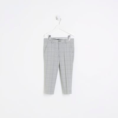 Buy SELECTED HOMME Dark Grey Check Slim Fit Suit Trousers -32 online