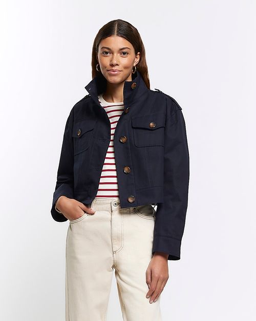 River Island Womens Navy Crop...