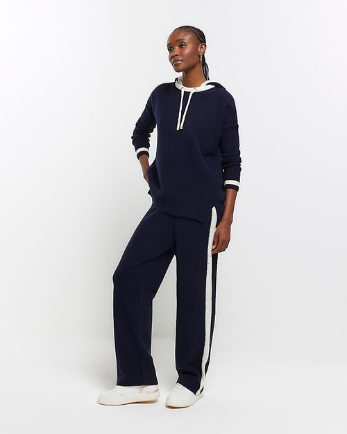 River Island Womens Navy Knit...