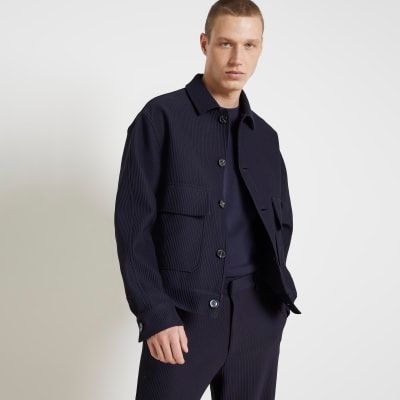 River island navy jacket 2025