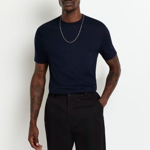 Mens River Island Navy Slim...