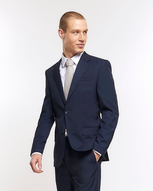 Mens River Island Navy Slim...