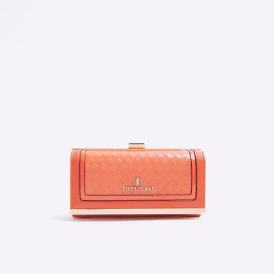 River Island Womens Orange Embossed Weave Purse 22.00