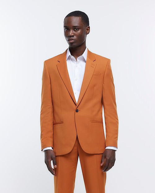 Mens River Island Orange Slim...