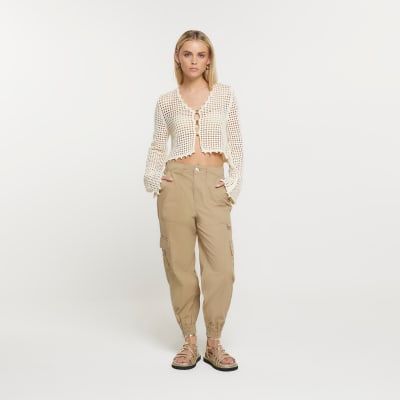 Coral cigarette trousers  River Island