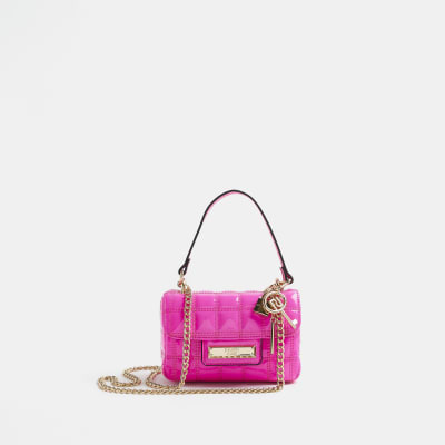 River island online pink quilted bag