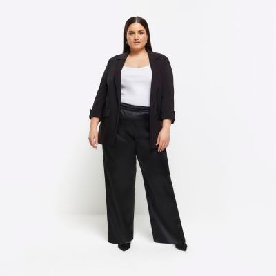 River Island Womens Plus Black High Waisted Cigarette Trousers | £36.00 |  Buchanan Galleries