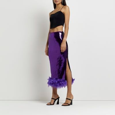 Feather skirt river island online