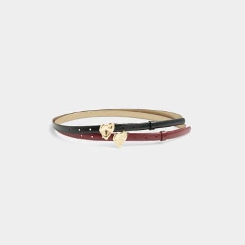 River Island Womens Red Heart Skinny Belt Multipack