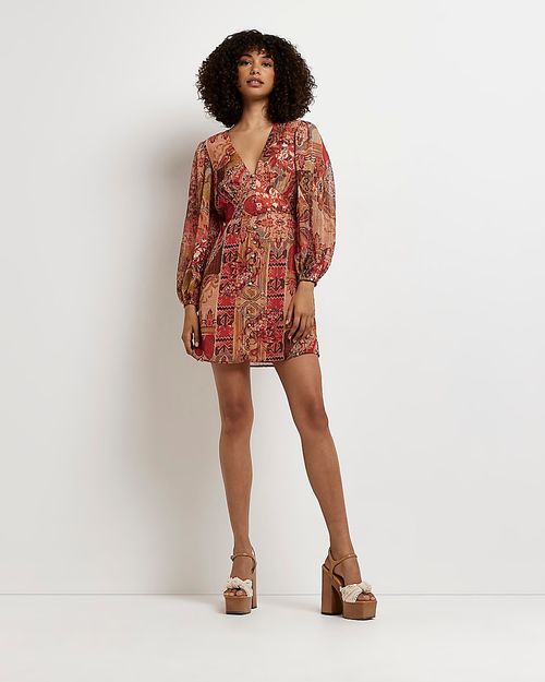 River Island Womens Red Print...