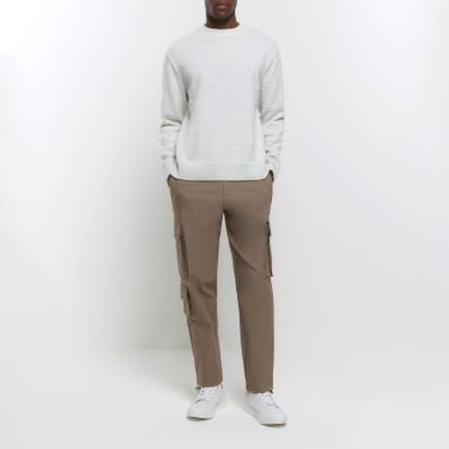 Mens River Island Beige Slim...