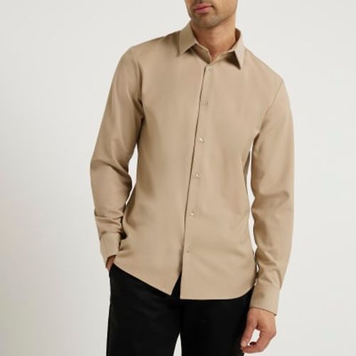 Mens River Island Beige Slim...