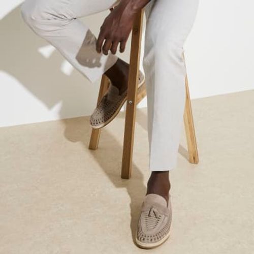 Mens River Island Beige Suede...