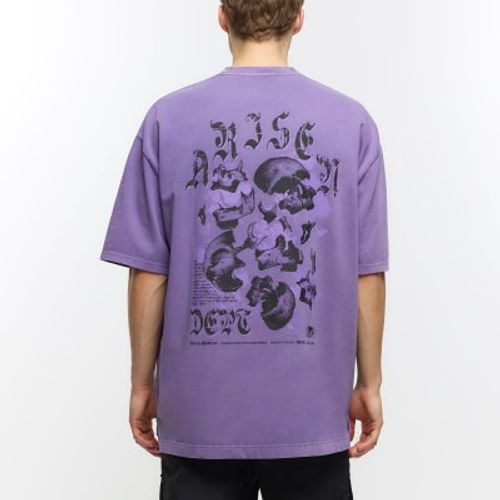 Oversized Overdyed Skull Graphic T-shirt