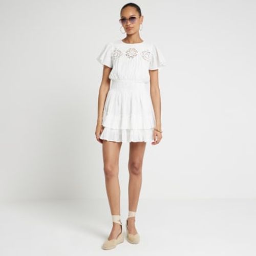 River Island Womens White Cut...