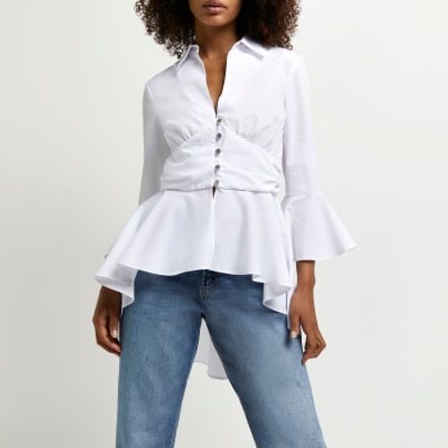 River Island Womens White Dip...