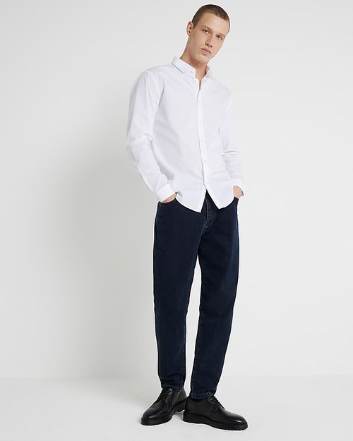 Mens River Island White Slim...