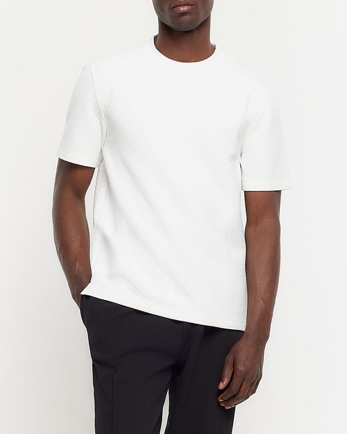 Mens River Island White Slim...