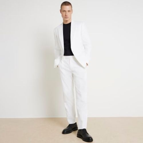 Mens River Island White Slim...