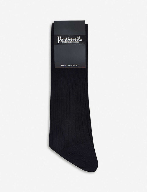 Short ribbed cotton socks