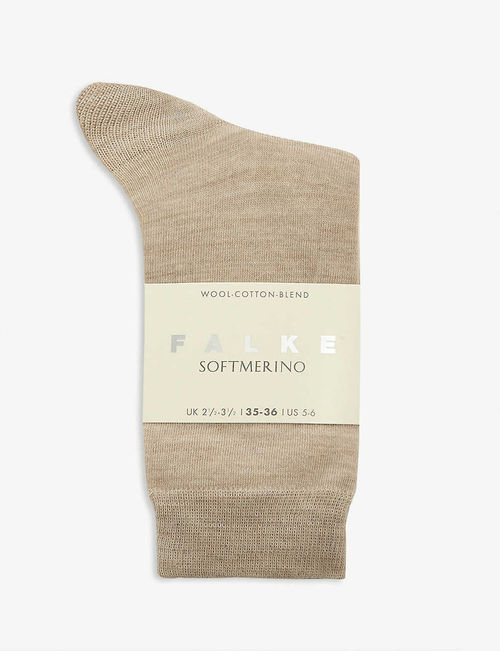 High-rise wool socks