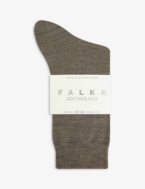 High-rise wool socks