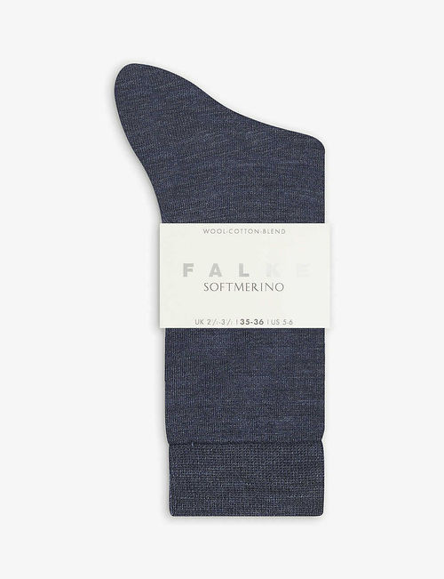 High-rise wool socks